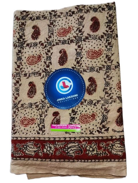 Kalamkari Cotton Lungi 2.25 Meters