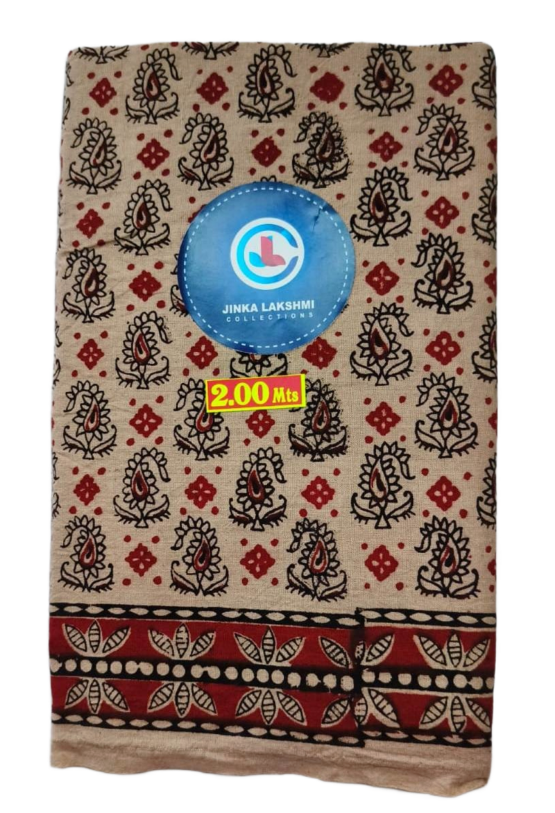 Kalamkari Cotton Lungi 2 Meters