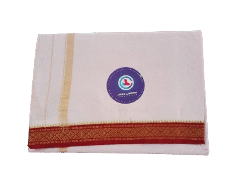 White Cotton Dhoti 4 Meters