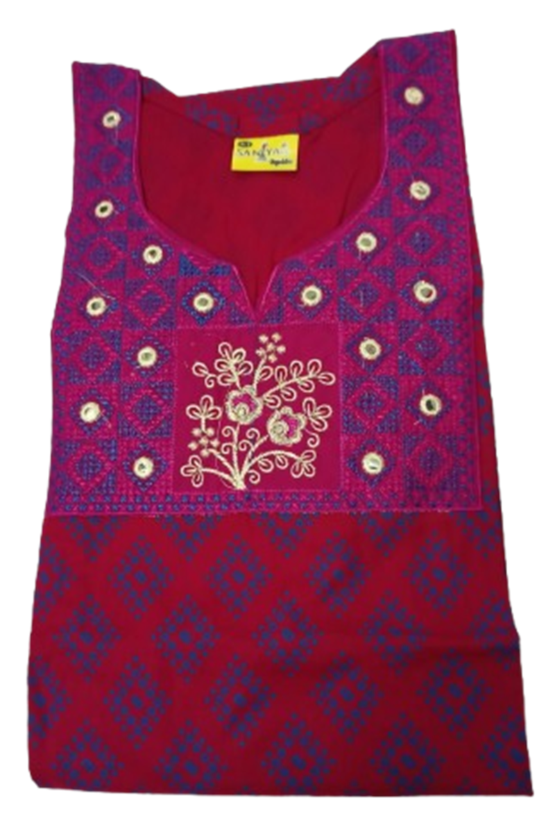 Cotton Embroidered Nighty For Women