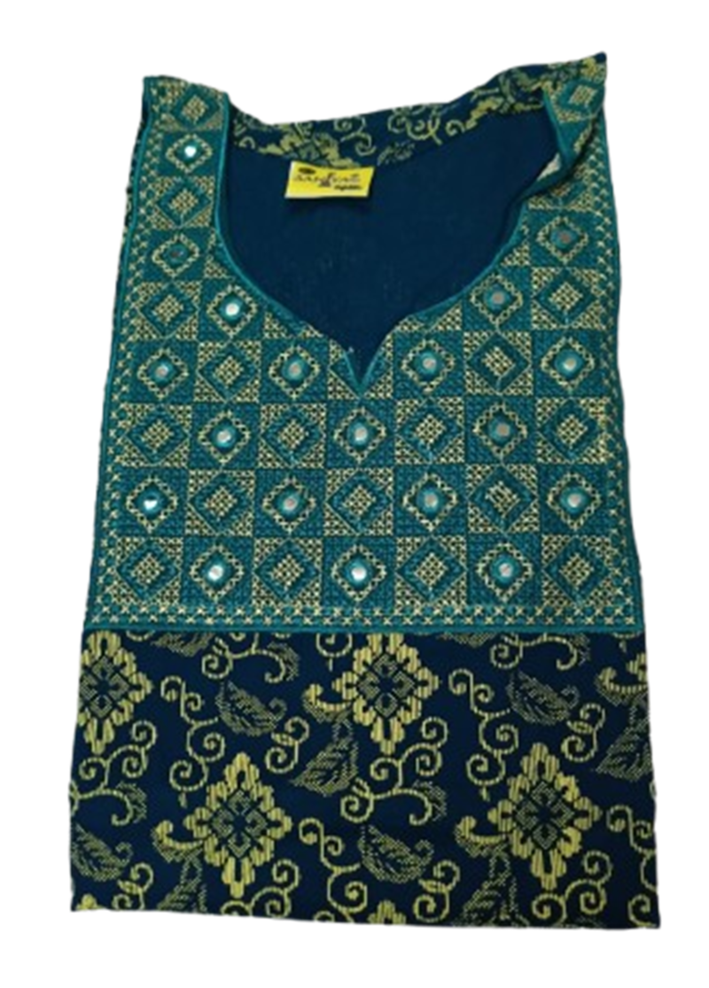 Cotton Embroidered Nighty For Women