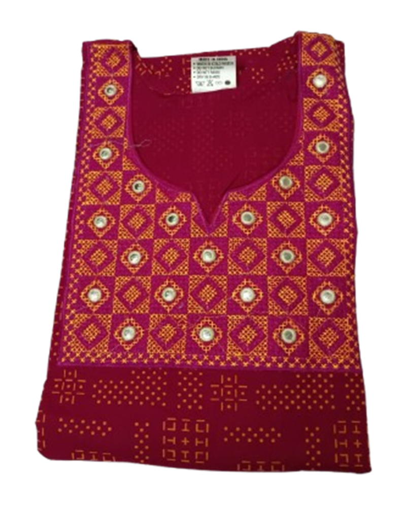Cotton Embroidered Nighty For Women