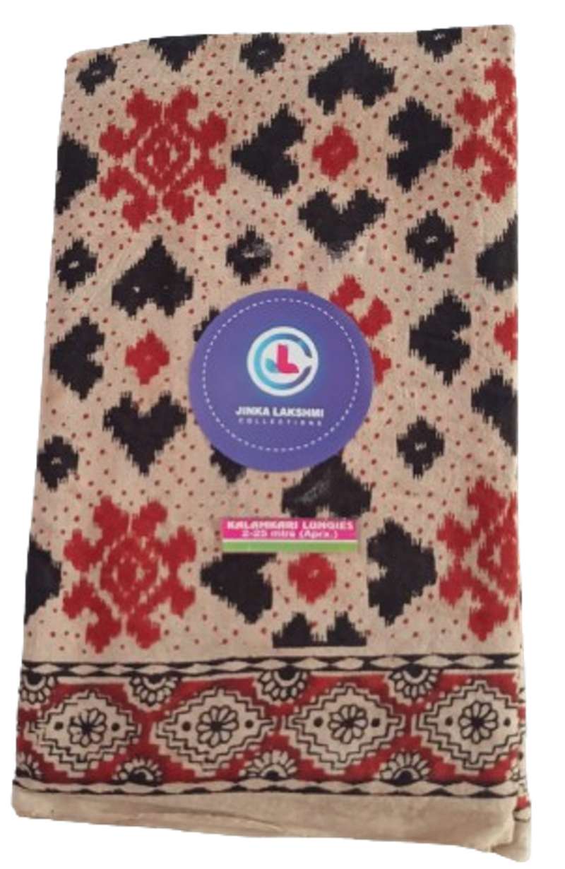 Kalamkari Cotton Lungi 2.25 Meters