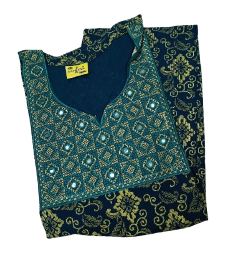 Cotton Embroidered Nighty For Women