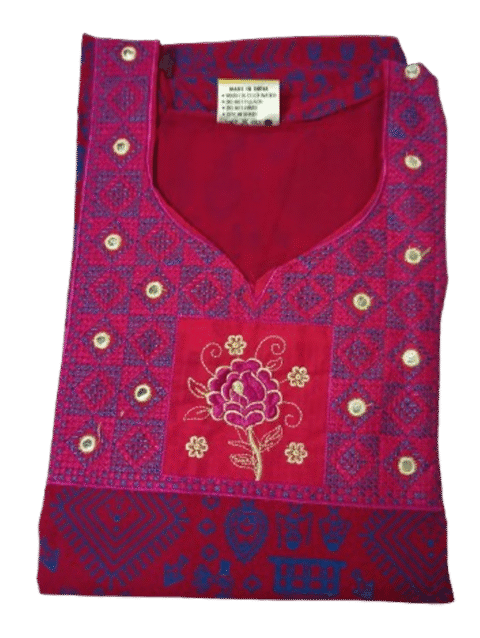 Cotton Embroidered Nighty For Women