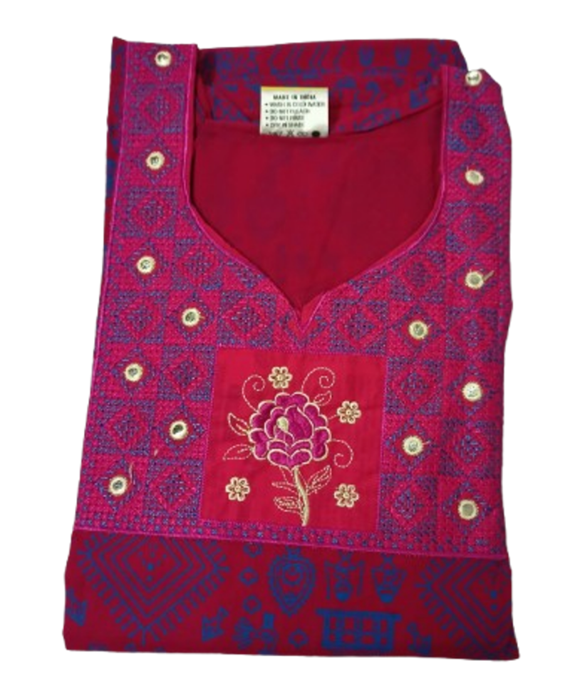 Cotton Embroidered Nighty For Women