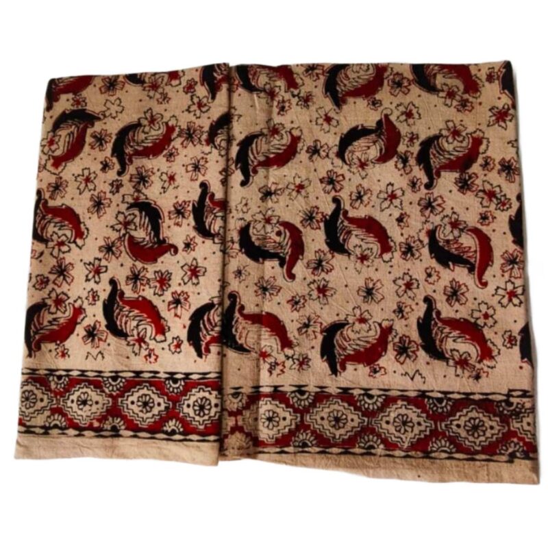Kalamkari Cotton Lungi 2 Meters Unstitched Unfolded