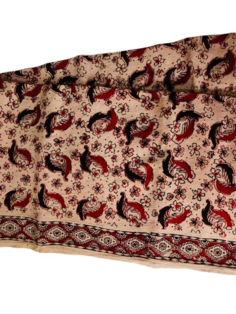 Kalamkari Cotton Lungi 2 Meters Unstitched Unfolded1