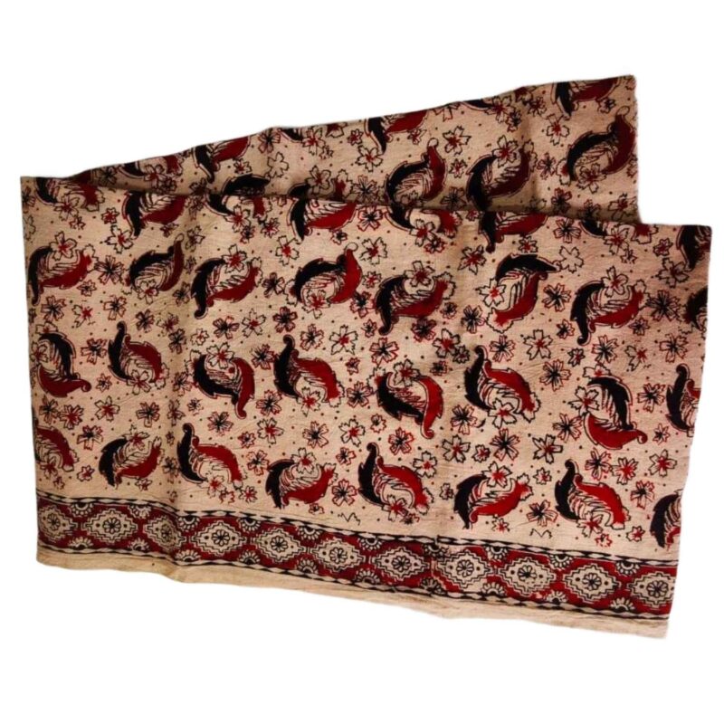 Kalamkari Cotton Lungi 2 Meters Unstitched Unfolded1