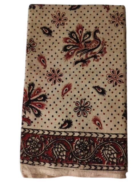 Kalamkari Cotton Lungi 2 Meters Unstitched Folded