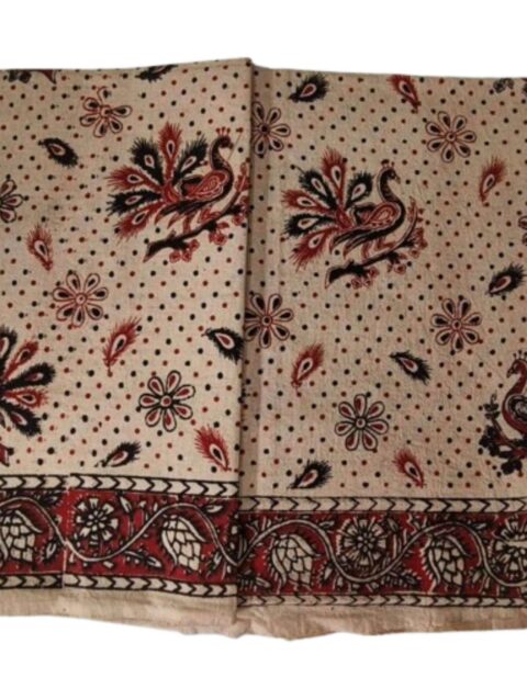 Kalamkari Cotton Lungi 2 Meters Unstitched Unfolded