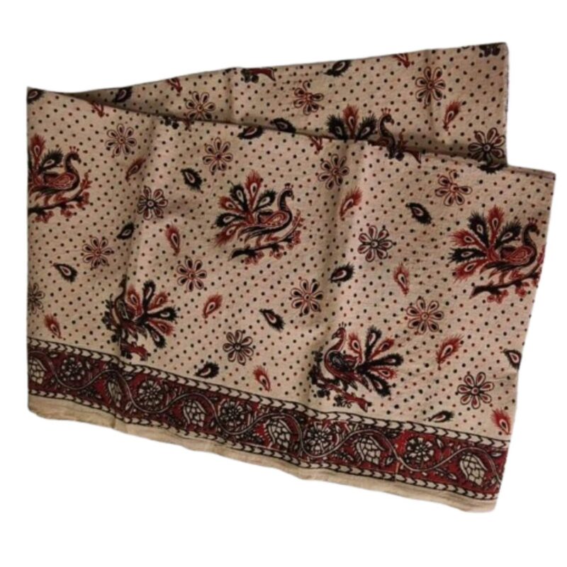 Kalamkari Cotton Lungi 2 Meters Unstitched Unfolded1