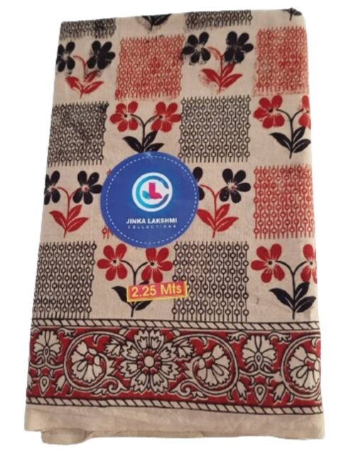 Kalamkari Cotton Lungi 2.25 Meters Unstitched Folded