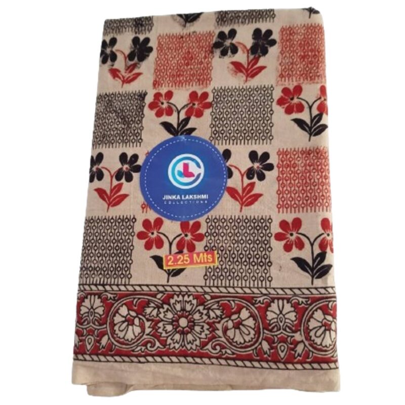 Kalamkari Cotton Lungi 2.25 Meters Unstitched Folded