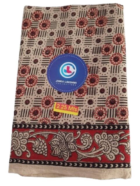 Kalamkari Cotton Lungi 2.25 Meters Unstitched Folded