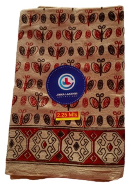 Kalamkari Cotton Lungi 2.25 Meters Unstitched Folded