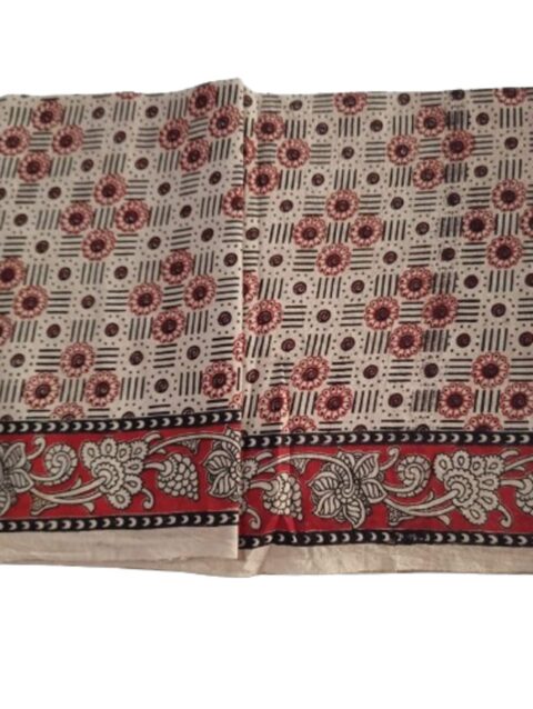 Kalamkari Cotton Lungi 2.25 Meters Unstitched Unfolded