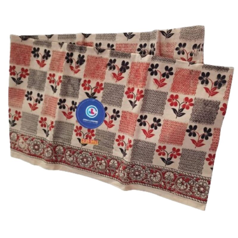 Kalamkari Cotton Lungi 2.25 Meters Unstitched Unfolded1