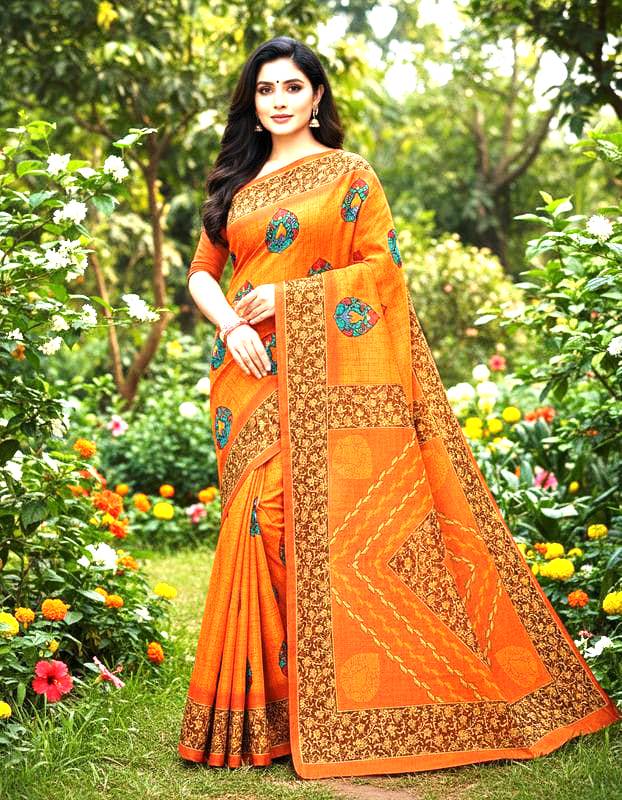 Woman's Cotton Saree Woman's Cotton Saree