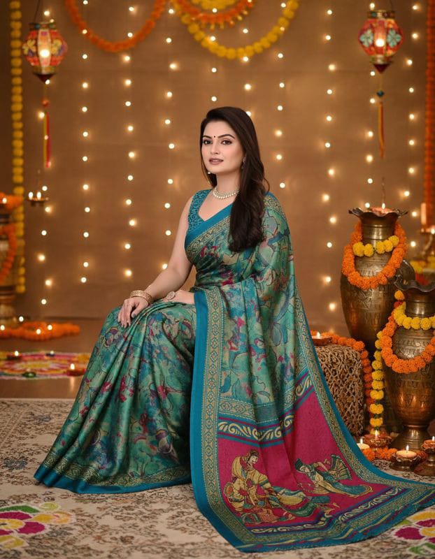 Woman's Linen Saree Woman's Linen Saree