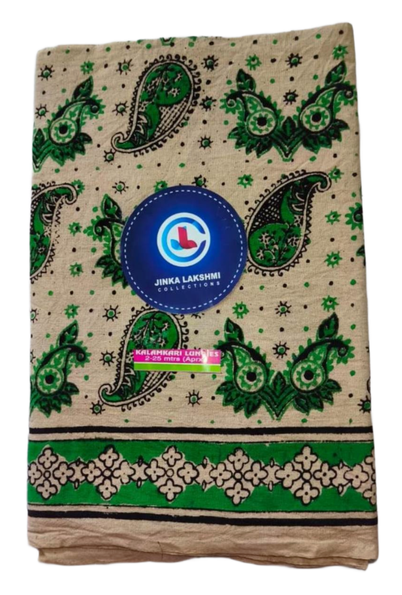Kalamkari Cotton Lungi 2.25 Meters