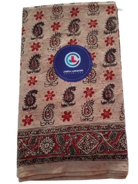 Kalamkari Cotton Lungi 2.25 Meters Unstitched Folded