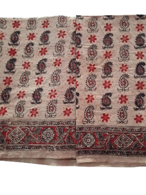 Kalamkari Cotton Lungi 2.25 Meters Unstitched Unfolded