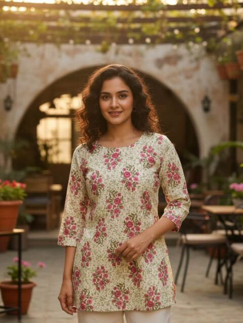 Short Cotton Kurti Top