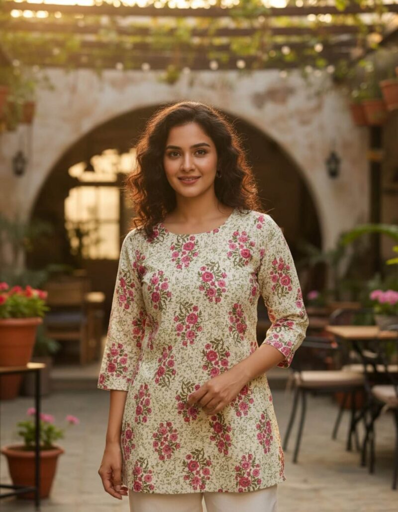 Short Cotton Kurti Top