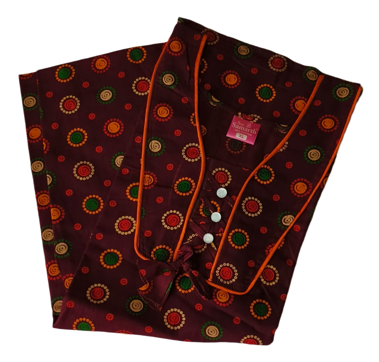 Jaipuri Cotton Nighty For Women