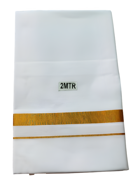 White Cotton Lungi 2 Meters