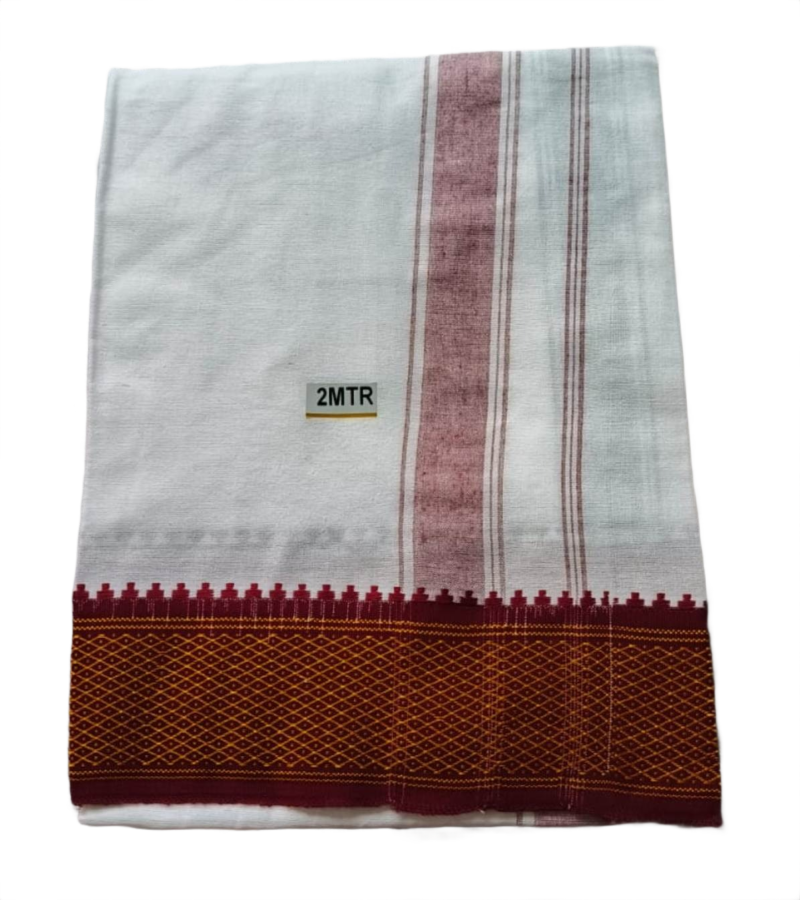 White Cotton Lungi 2 Meters
