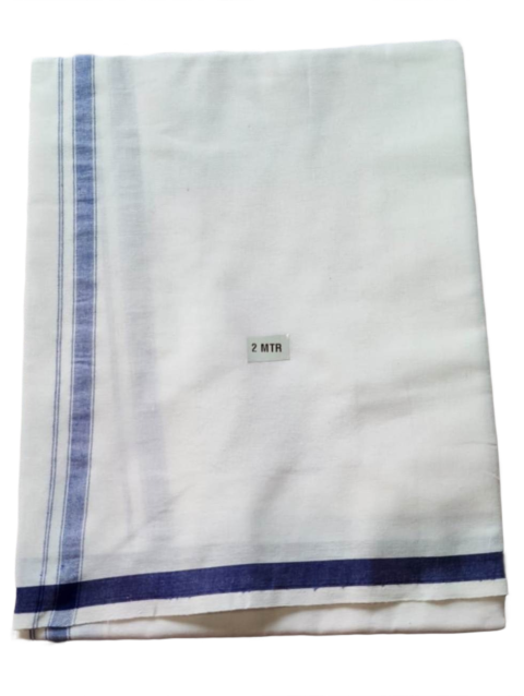 White Cotton Lungi 2 Meters