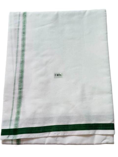 White Cotton Lungi 2 Meters