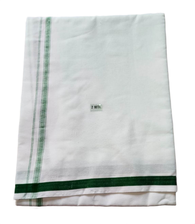 White Cotton Lungi 2 Meters