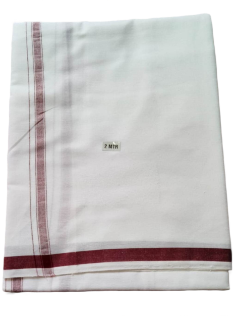 White Cotton Lungi 2 Meters