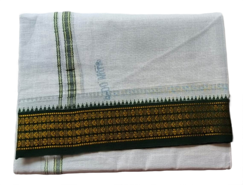 White Cotton Dhoti 4v Meters
