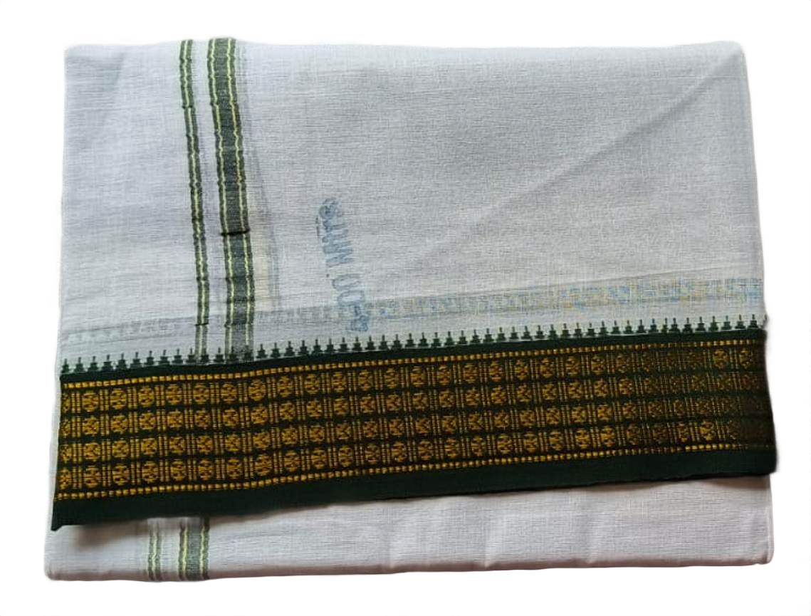 White Cotton Dhoti 4v Meters