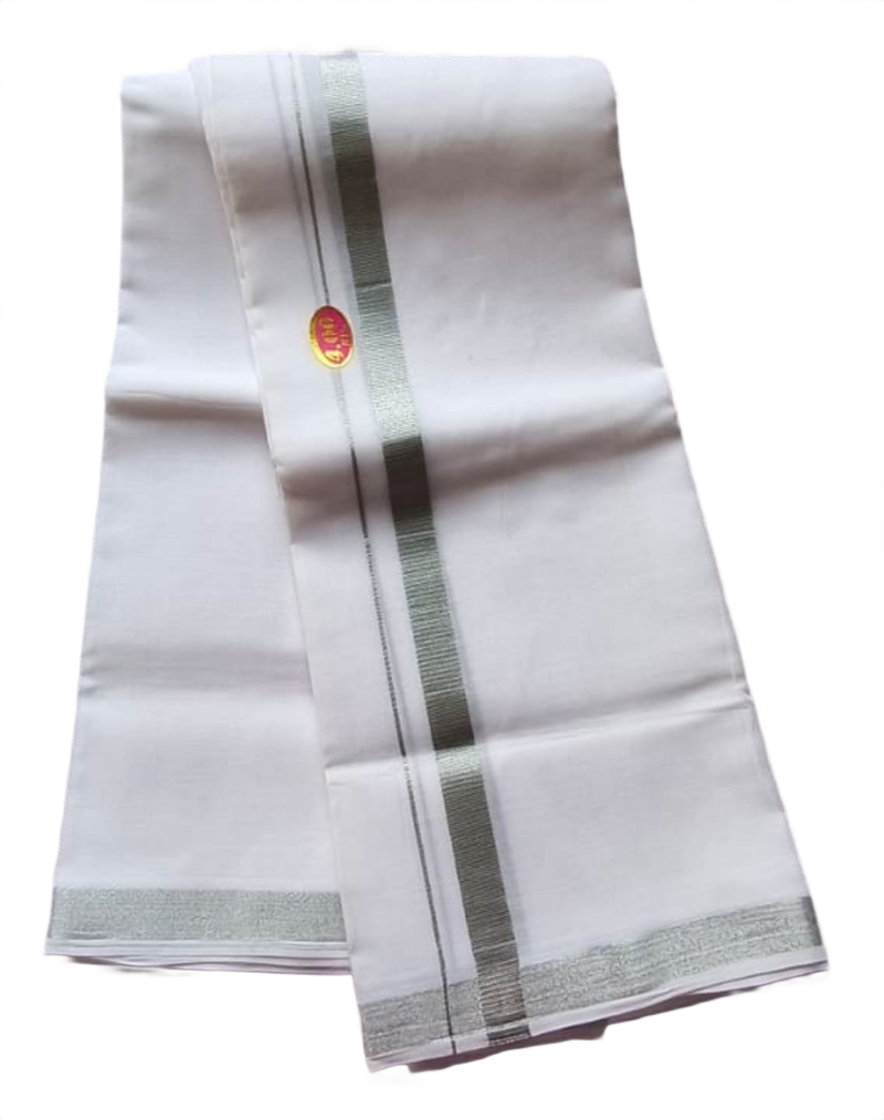 White Cotton Dhoti 4 Meters