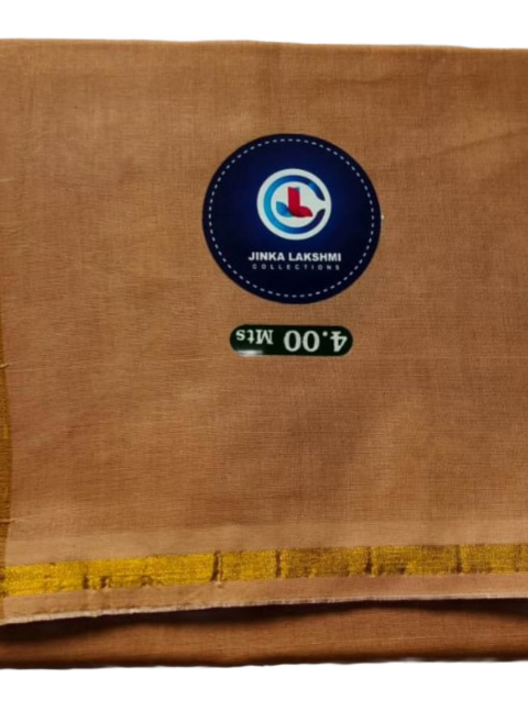 Biege Color Cotton Dhoti 4 Meters