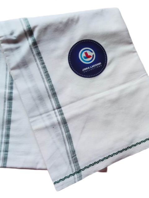 White Cotton Lungi 2 Meters