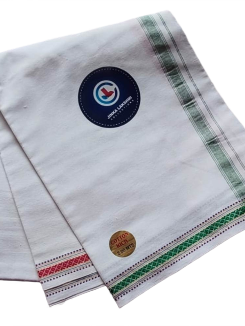 White Cotton Lungi 2 Meters
