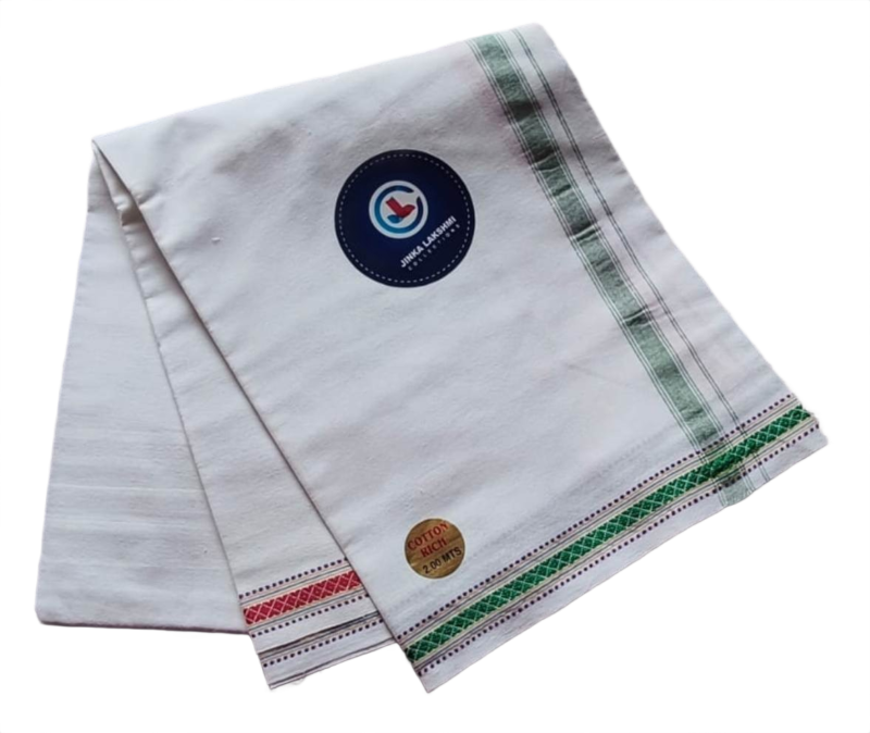 White Cotton Lungi 2 Meters
