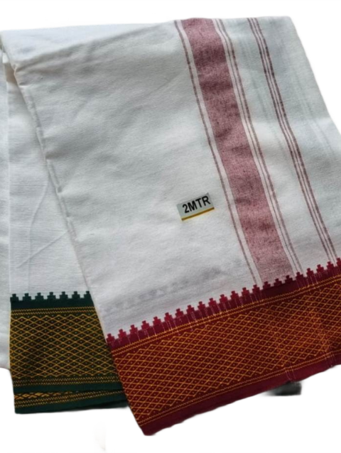 White Cotton Lungi 2 Meters