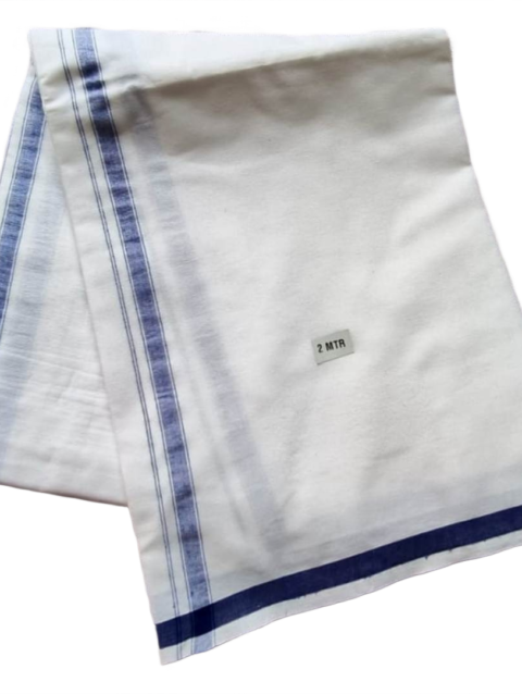 White Cotton Lungi 2 Meters