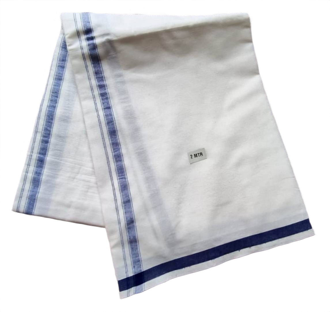 White Cotton Lungi 2 Meters