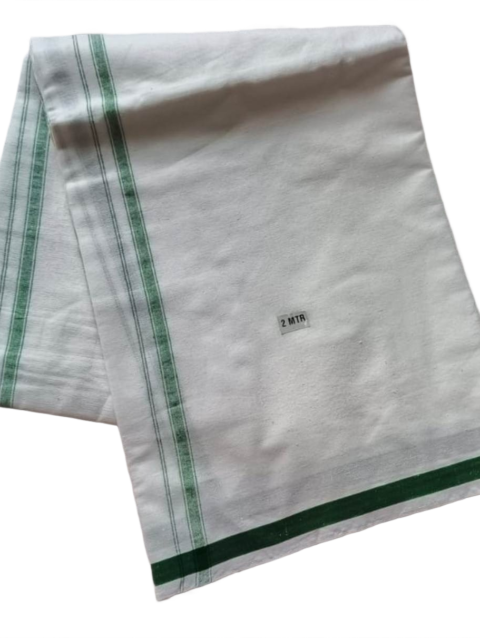 White Cotton Lungi 2 Meters