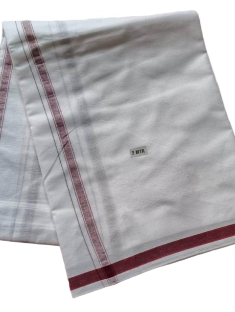 White Cotton Lungi 2 Meters