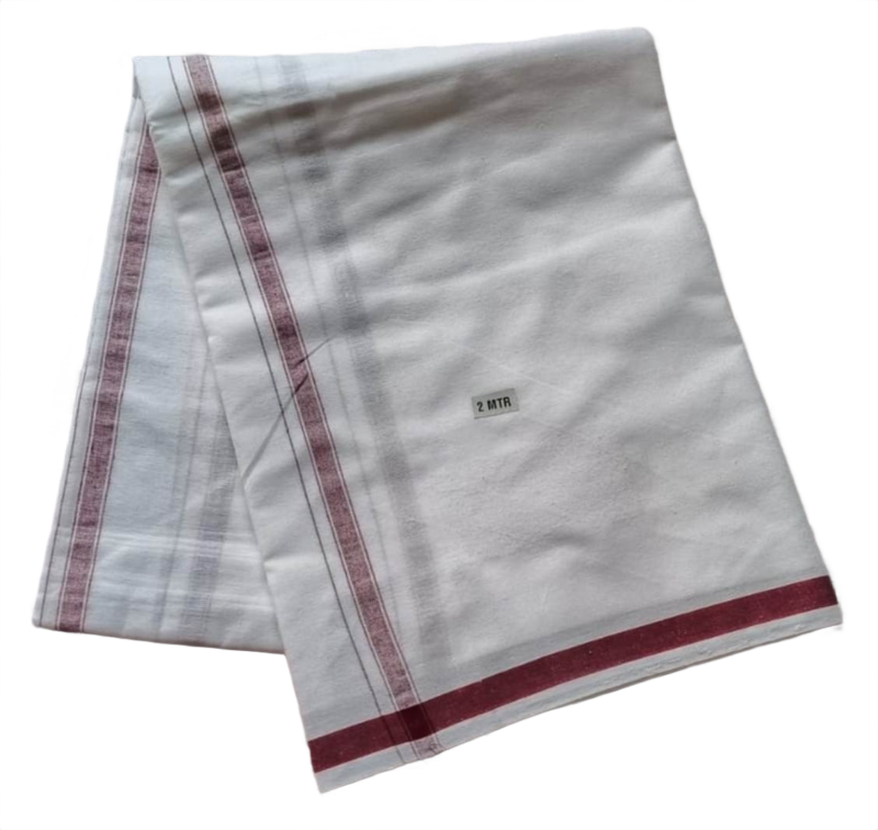 White Cotton Lungi 2 Meters