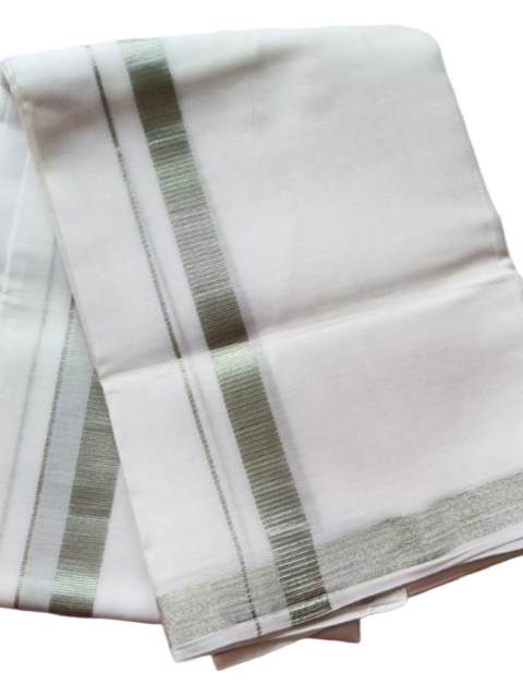 White Cotton Dhoti 4 Meters